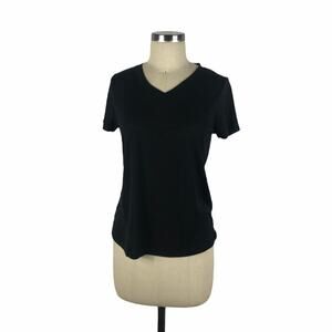 THEO & SPENCE‎ Black V-Neck Basic Tee Shirt XS NWT